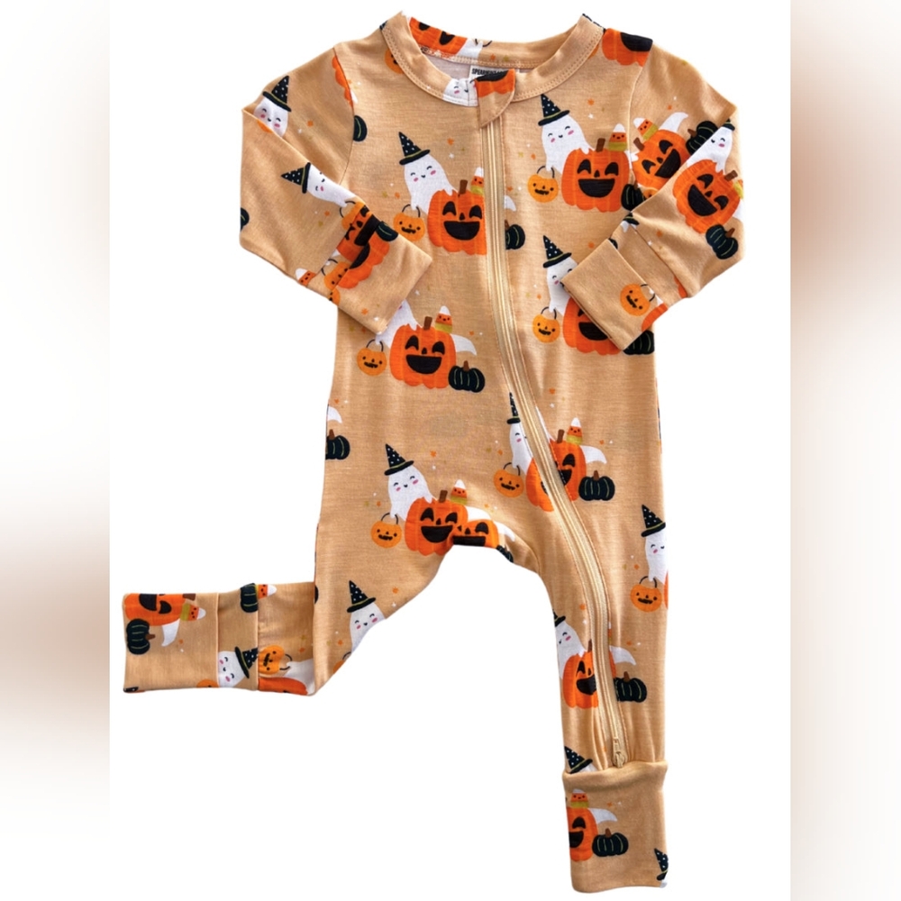Halloween Pumpkin and Ghost Kids Pajamas